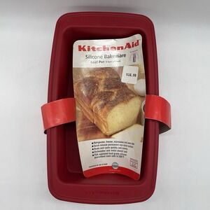 NEW‎ KitchenAid Silicone Loaf Pan Red 9" x 5" Bakeware Baking